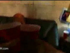 a busty blonde is tormented and fucked by two guys
