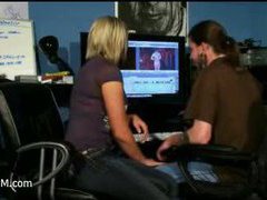 a blonde whore gets tied and abused