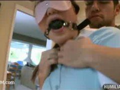 a sexy housemaid gets shafted on the kitchen floor