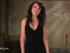this shy brunette comes to try bondage for the first time