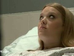 A busty girl dressed in latex and dominated by a kinky doctor