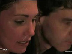 after this action she looks tired, but happy sex slave