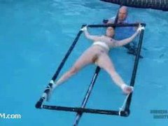 A rich pervert buys two slaves for extreme bondage fun