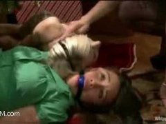 two poor cute slaves for one powerful Domme