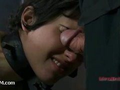 A crazy bondage whore begging to be double teamed