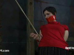 A bound slut suffering to earn orgasms