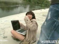 A petite latina gets her little twat destroyed with a 10 inch cock