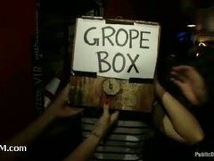 A sexy girl used as a common slut at the punk rock show