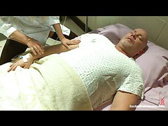 A hot nymphomaniac nurse gets ass fucked by a perverted patient