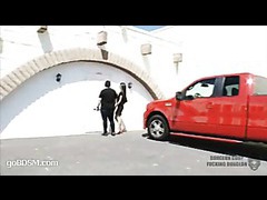 A dazzling brunette gets restrained and banged by three sadists