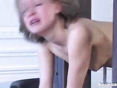 A Russian hottie submitted to suffer in bondage and rough sex