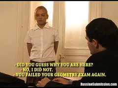 A voluptuous 18 y.o. schoolgirl gives up her lovely ass for spanking