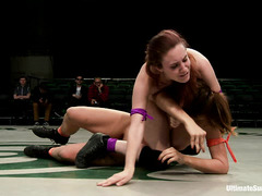 Iona Grace and Audrey Rose fight it out for a chance to fuck the other