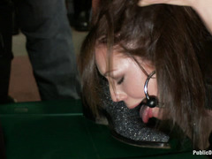 Sarah Shevon is completely humiliated and used during public action