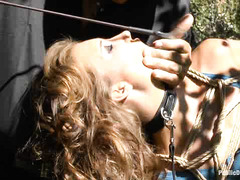 Cristal Cherry is paraded through crowded streets before getting fucked