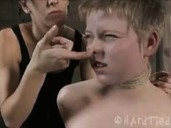 A bound blonde is utterly humiliated before her amazing orgasm