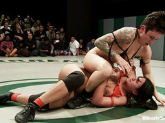 Team Dragon and Team Nightmare square off on the wrestling mat