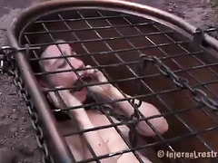 Extreme punishment and bondage await this poor, helpless brunette