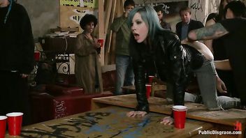 A tattooed slut abused and disgraced at the beer pong party