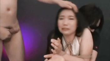 Tied Asian Sucking And Getting Toyed