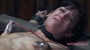 Stunning beauty is getting pretty emotional from her bondage punishment