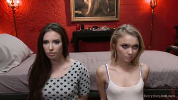 Three breathtakingly beautiful lesbians are stretching their lovely butt holes